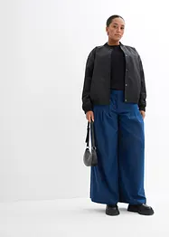 Pantalon à pinces taille haute en viscose mélangée, bonprix