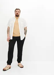 Pantalon jogger Regular en gaze de coton, Tapered, bonprix
