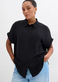 Oversized Bluse aus strukturiertem Crêpe, bonprix