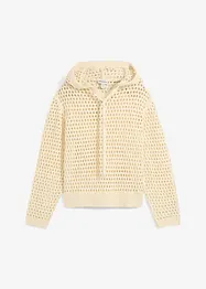 Pull ajouré à capuche, bonprix