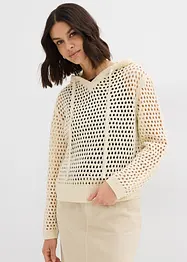 Pull ajouré à capuche, bonprix