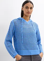 Ajour-Pullover mit Kapuze, bonprix