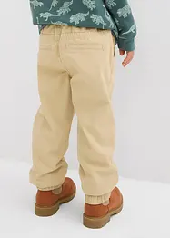 Lot de 2 pantalons taille extensible, 100% coton, bonprix