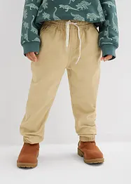 Lot de 2 pantalons taille extensible, 100% coton, bonprix