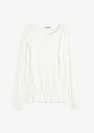Blouse volantée en jersey, bonprix
