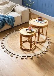Lot de 2 tables d'appoint en rotin, bonprix