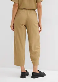 Pantalon 7/8 taille élastiquée en lin mélangé, bonprix