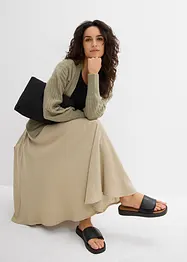 Jupe midi, taille élastiquée, bonprix
