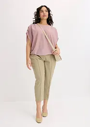 T-shirt en lurex avec drapé, bonprix