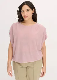 T-shirt en lurex avec drapé, bonprix