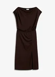 Asymmetrisches Jerseykleid mit Raffungen, bonprix