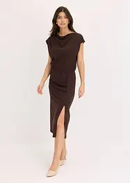 Asymmetrisches Jerseykleid mit Raffungen, bonprix