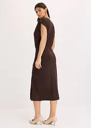 Asymmetrisches Jerseykleid mit Raffungen, bonprix