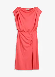 Asymmetrisches Jerseykleid mit Raffungen, bonprix