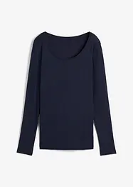T-shirt manches longues 100% coton à col rond, bonprix