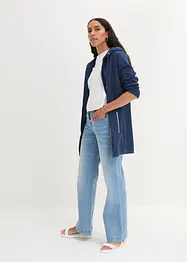 Long-Sweatjacke mit Reißverschlusstaschen, bonprix