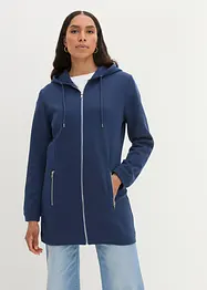 Long-Sweatjacke mit Reißverschlusstaschen, bonprix