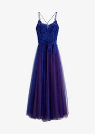 Maxikleid aus zartem Tüll mit Spitze, bonprix