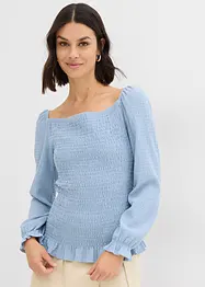 T-shirt manches longues smocké, bonprix