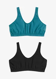 Lot de 2 brassières coton, bonprix