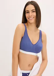 Lot de 2 soutiens-gorge sans armatures avec coton, bonprix