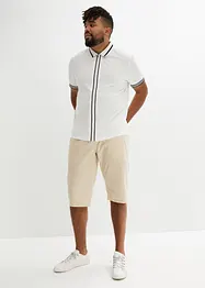 Polo zippé en maille piquée 100% coton, bonprix