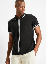 Piqué-Poloshirt mit Reißverschluss aus reiner Baumwolle, bonprix