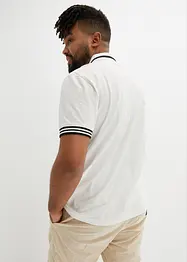 Polo zippé en maille piquée 100% coton, bonprix