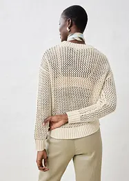 Pull ajouré en lin mélangé, bonprix
