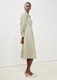 Hemdblusenkleid aus reinem Leinen, bonprix