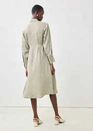 Hemdblusenkleid aus reinem Leinen, bonprix