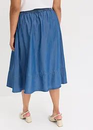 Jupe midi en Lyocell à taille élastiquée, bonprix