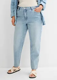 Jean mom cropped taille haute, peu extensible, bonprix