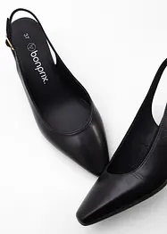 Sling Pumps aus Leder, bonprix
