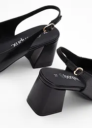 Sling Pumps aus Leder, bonprix