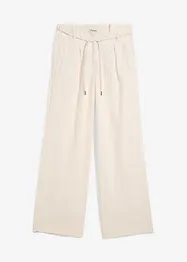 Pantalon paper bag en lin mélangé léger, bonprix