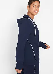 Sweat zippé en coton extensible, bonprix