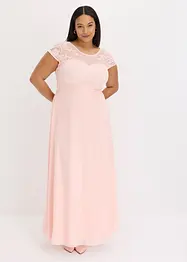 Chiffonkleid mit Spitze und Binde-Detail, bonprix