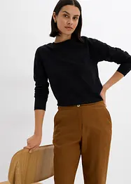 High-Waist-Hose aus Leinen-Viskose-Mix, bonprix
