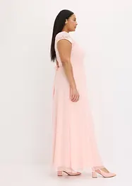 Chiffonkleid mit Spitze und Binde-Detail, bonprix