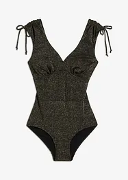 Maillot 1 pièce sculptant brillant, maintien léger, bonprix