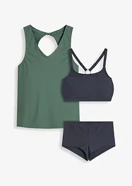 Tankini und Oberteil (3-tlg.Set), bonprix