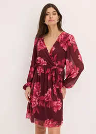 Robe courte en mesh imprimée, bonprix