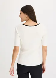 Feinstrickpullover mit Kontrastblende, bonprix