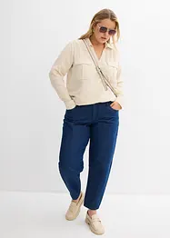 Barrel-Jeans Mid Waist, Low Stretch Bio-Baumwolle, bonprix