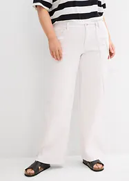 Jean large, taille mi-haute, ceinture, bonprix