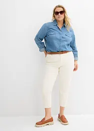 Jean mom taille haute, raccourci, peu extensible, bonprix