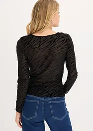 Langarmshirt mit leichter Transparenz, bonprix