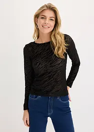 Langarmshirt mit leichter Transparenz, bonprix