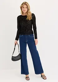 Langarmshirt mit leichter Transparenz, bonprix